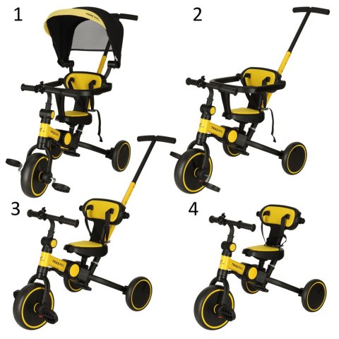 Rowerek trójkołowy TRIKE FIX V4 rower spacerówka rowerek biegowy 6w1 czarny Rowerek trójkołowy TRIKE FIX V4 rower spacerówka rowerek biegowy 6w1 czarny