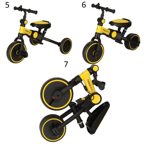 Rowerek trójkołowy TRIKE FIX V4 rower spacerówka rowerek biegowy 6w1 czarny Rowerek trójkołowy TRIKE FIX V4 rower spacerówka rowerek biegowy 6w1 czarny