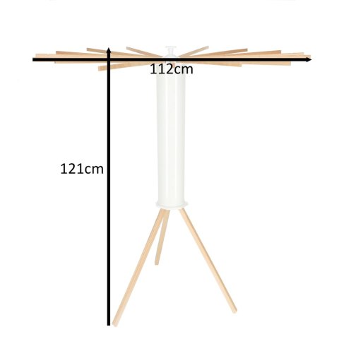 Suszarka na pranie bieliznę stojąca pionowa składany stojak na ubrania 112 x 112 cm Suszarka na pranie bieliznę stojąca pionowa składany stojak na ubrania 112 x 112 cm