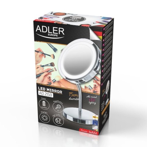 Adler AD 2159 Lusterko z podświetleniem LED do makijażu łazienkowe Adler AD 2159 Lusterko z podświetleniem LED do makijażu łazienkowe