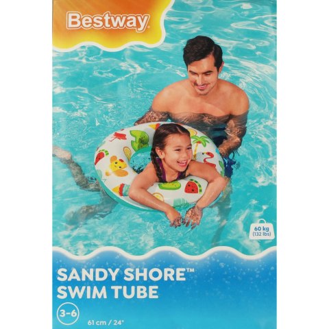 Kółko do pływania koło dmuchane BESTWAY 36014 flaming 61cm Kółko do pływania koło dmuchane BESTWAY 36014 flaming 61cm