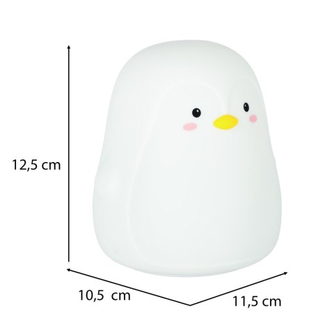 Lampka nocna dla dzieci silikonowa dotykowa miękka LED biała RGB pingwinek Lampka nocna dla dzieci silikonowa dotykowa miękka LED biała RGB pingwinek