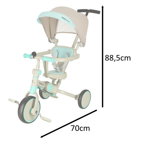 Rowerek trójkołowy TRIKE FIX V4 rower spacerówka rowerek biegowy 6w1 szary niebieski Rowerek trójkołowy TRIKE FIX V4 rower spacerówka rowerek biegowy 6w1 szary niebieski