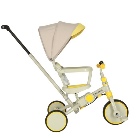 Rowerek trójkołowy TRIKE FIX V4 rower spacerówka rowerek biegowy 6w1 szary żółty Rowerek trójkołowy TRIKE FIX V4 rower spacerówka rowerek biegowy 6w1 szary żółty