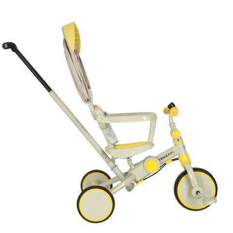 Rowerek trójkołowy TRIKE FIX V4 rower spacerówka rowerek biegowy 6w1 szary żółty Rowerek trójkołowy TRIKE FIX V4 rower spacerówka rowerek biegowy 6w1 szary żółty