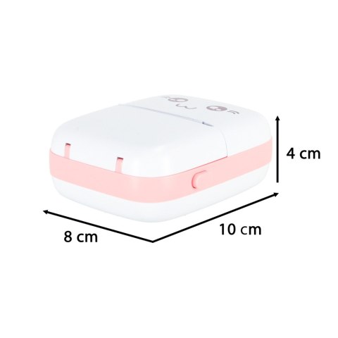 Drukotek drukarka mini termiczna do zdjęć notatek etykiet + kabel USB kotek kot różowy Drukotek drukarka mini termiczna do zdjęć notatek etykiet + kabel USB kotek kot różowy