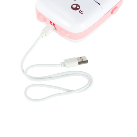 Drukotek drukarka mini termiczna do zdjęć notatek etykiet + kabel USB kotek kot różowy Drukotek drukarka mini termiczna do zdjęć notatek etykiet + kabel USB kotek kot różowy