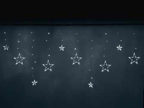 Lampki LED kurtyna gwiazdki 2,5m 138LED zimny biały Lampki LED kurtyna gwiazdki 2,5m 138LED zimny biały