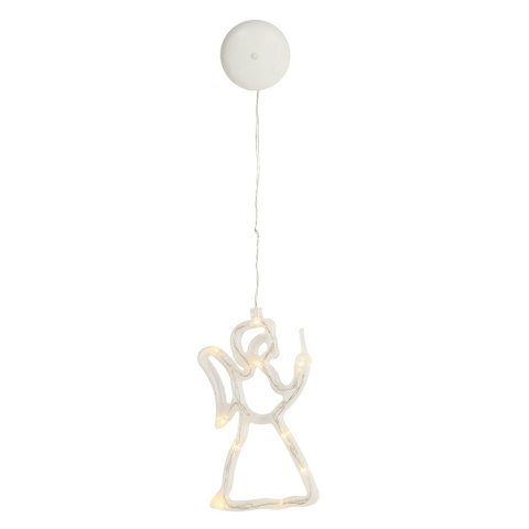 Lampki LED wisząca dekoracja okna świąteczna aniołek przyssawki 49cm 10 LED Lampki LED wisząca dekoracja okna świąteczna aniołek przyssawki 49cm 10 LED