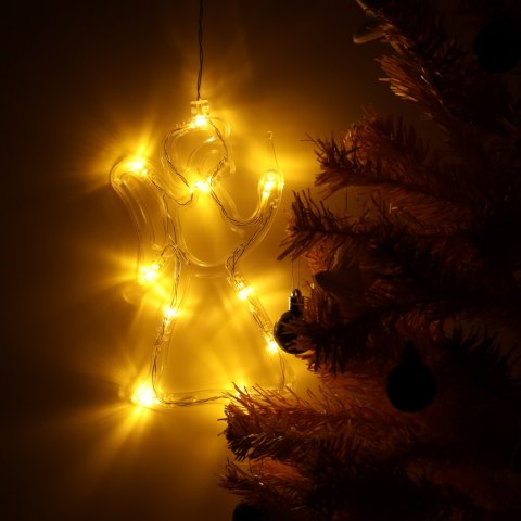 Lampki LED wisząca dekoracja okna świąteczna aniołek przyssawki 49cm 10 LED Lampki LED wisząca dekoracja okna świąteczna aniołek przyssawki 49cm 10 LED