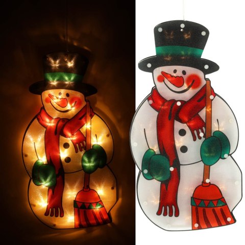 Lampki LED wisząca dekoracja okna świąteczna bałwan XXL 45cm Lampki LED wisząca dekoracja okna świąteczna bałwan XXL 45cm