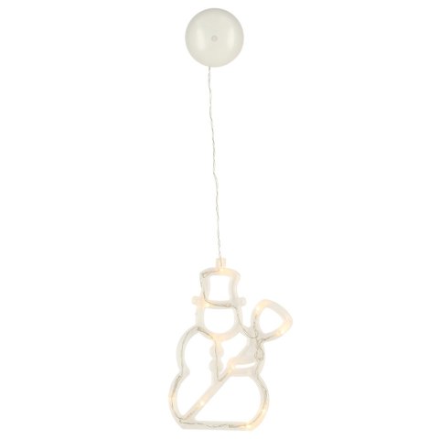 Lampki LED wisząca dekoracja świąteczna okna bałwanek 49cm przyssawka 10 LED Lampki LED wisząca dekoracja świąteczna okna bałwanek 49cm przyssawka 10 LED