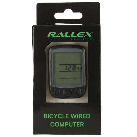 Licznik rowerowy RALLEX wodoodporny przewodowy prędkościomierz podświetlany 25w1 LCD Licznik rowerowy RALLEX wodoodporny przewodowy prędkościomierz podświetlany 25w1 LCD