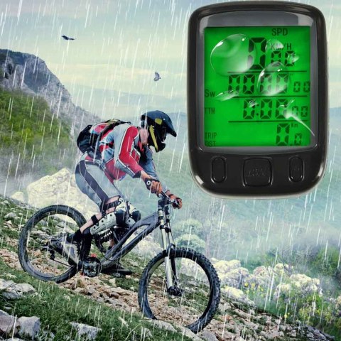 Licznik rowerowy RALLEX wodoodporny przewodowy prędkościomierz podświetlany 25w1 LCD Licznik rowerowy RALLEX wodoodporny przewodowy prędkościomierz podświetlany 25w1 LCD