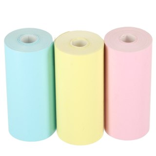 Rolki termiczne papier do drukarki apartu 5,7cm x 3m 3 sztuki kolorowe