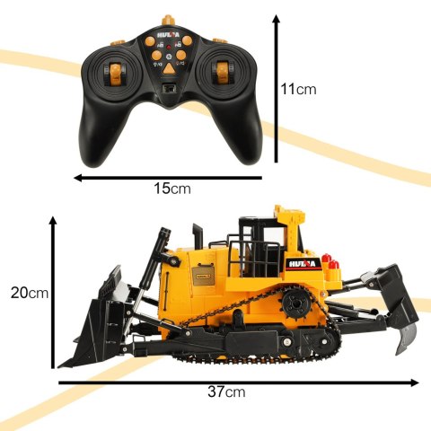 Spychacz buldożer zdalnie sterowany na pilota RC H-Toys 1554 2,4GHz 1:16 Spychacz buldożer zdalnie sterowany na pilota RC H-Toys 1554 2,4GHz 1:16