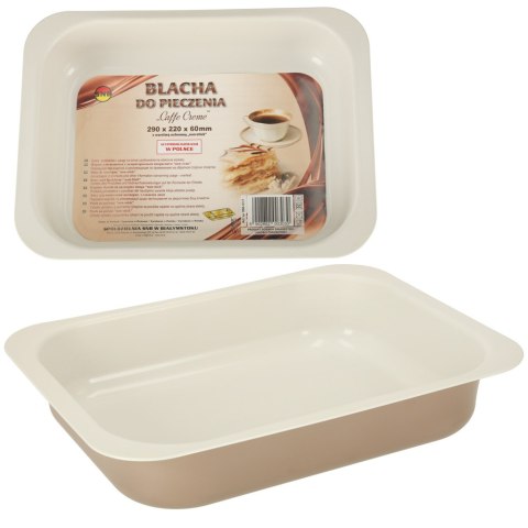 Blacha do pieczenia tortownica forma do ciast wypiek贸w t艂oczona 29cm x 22cm x 6cm br膮zowa Blacha do pieczenia tortownica forma do ciast wypiek贸w t艂oczona 29cm x 22cm x 6cm br膮zowa