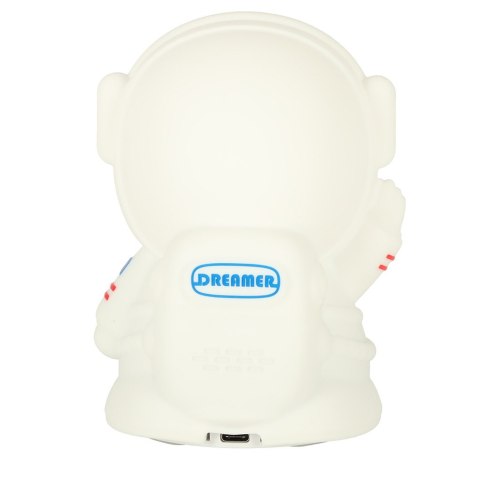 Lampka nocna dla dzieci silikonowa dotykowa miękka 8 LED USB RGB biała astronauta Lampka nocna dla dzieci silikonowa dotykowa miękka 8 LED USB RGB biała astronauta