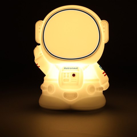 Lampka nocna dla dzieci silikonowa dotykowa miękka 8 LED USB RGB biała astronauta Lampka nocna dla dzieci silikonowa dotykowa miękka 8 LED USB RGB biała astronauta