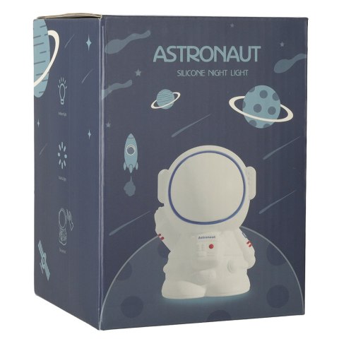Lampka nocna dla dzieci silikonowa dotykowa miękka 8 LED USB RGB biała astronauta Lampka nocna dla dzieci silikonowa dotykowa miękka 8 LED USB RGB biała astronauta