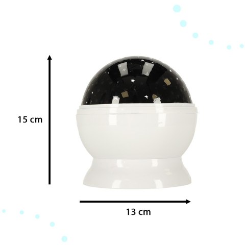 Lampka nocna projektor gwiazd 2w1 USB biała Lampka nocna projektor gwiazd 2w1 USB biała