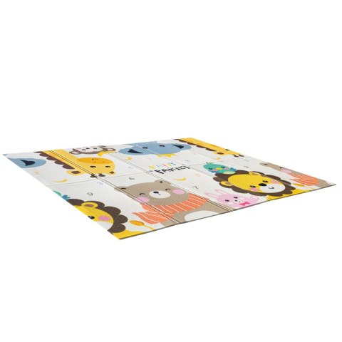 Mata edukacyjna piankowa dwustronna składana zwierzęta ulica 180 x 200 cm Mata edukacyjna piankowa dwustronna składana zwierzęta ulica 180 x 200 cm