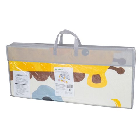 Mata edukacyjna piankowa dwustronna składana zwierzęta ulica 180 x 200 cm Mata edukacyjna piankowa dwustronna składana zwierzęta ulica 180 x 200 cm