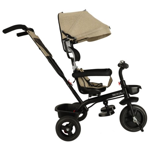 Rowerek trójkołowy TRIKE FIX Lite V2 3w1 z daszkiem obracany regulowany spacerówka prowadnik pasy beżowy Rowerek trójkołowy TRIKE FIX Lite V2 3w1 z daszkiem obracany regulowany spacerówka prowadnik pasy beżowy