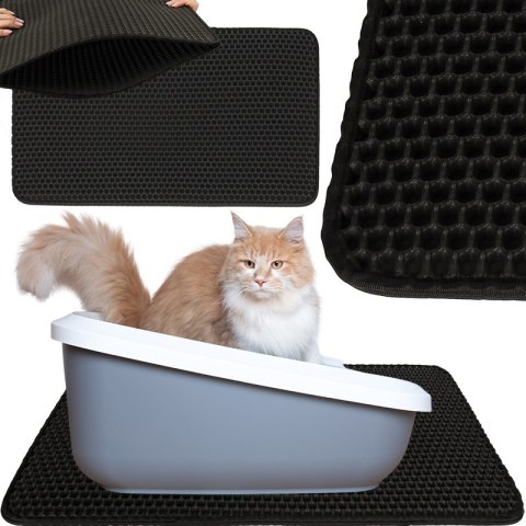 Mata pod kuwetę dla kota wodoodporna dwuwarstwowa 40x60cm XXL Mata pod kuwetę dla kota wodoodporna dwuwarstwowa 40x60cm XXL