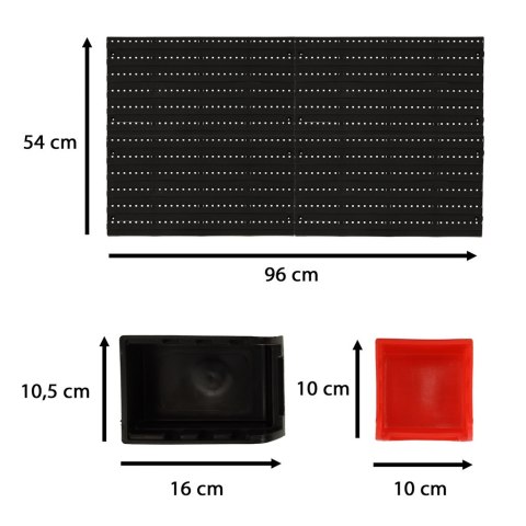 Organizer ścienny warsztatowy garażowy ścianka narzędziowa półki uchwyty haczyki wieszaki pojemniki 48x21x1 cm KAFUWELL Organizer ścienny warsztatowy garażowy ścianka narzędziowa półki uchwyty haczyki wieszaki pojemniki 48x21x1 cm KAFUWELL