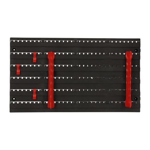 Organizer ścienny warsztatowy garażowy ścianka narzędziowa półki uchwyty haczyki wieszaki pojemniki 48x21x1 cm KAFUWELL Organizer ścienny warsztatowy garażowy ścianka narzędziowa półki uchwyty haczyki wieszaki pojemniki 48x21x1 cm KAFUWELL