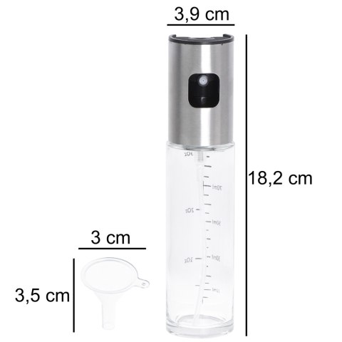 Spryskiwacz do oleju oliwy dozownik w sprayu ze skalą 100ml Spryskiwacz do oleju oliwy dozownik w sprayu ze skalą 100ml