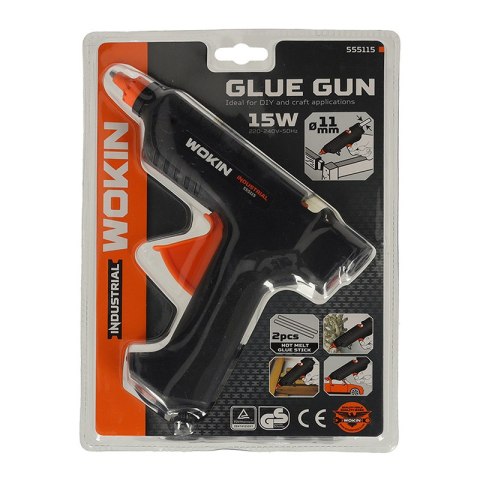 WOKIN Pistolet do kleju klejenia na gorąco 15W + wkłady 11,2mm WOKIN Pistolet do kleju klejenia na gorąco 15W + wkłady 11,2mm