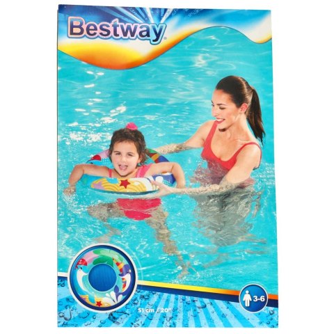 Kółko do pływania koło dmuchane kółko plażowe delfin 60 kg BESTWAY 36113 51 cm Kółko do pływania koło dmuchane kółko plażowe delfin 60 kg BESTWAY 36113 51 cm