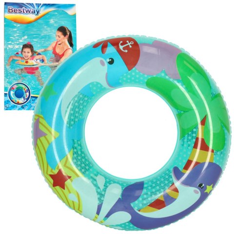 Kółko do pływania koło dmuchane kółko plażowe delfin 60 kg BESTWAY 36113 51 cm Kółko do pływania koło dmuchane kółko plażowe delfin 60 kg BESTWAY 36113 51 cm