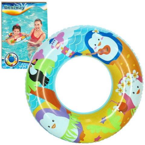Kółko do pływania koło dmuchane kółko plażowe pingwinek 60 kg BESTWAY 36113 51 cm Kółko do pływania koło dmuchane kółko plażowe pingwinek 60 kg BESTWAY 36113 51 cm