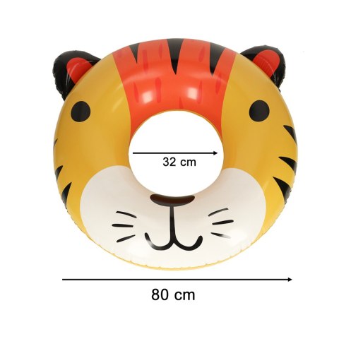 Kółko do pływania koło dmuchane kółko plażowe tygrysek 80cm max 60kg Kółko do pływania koło dmuchane kółko plażowe tygrysek 80cm max 60kg