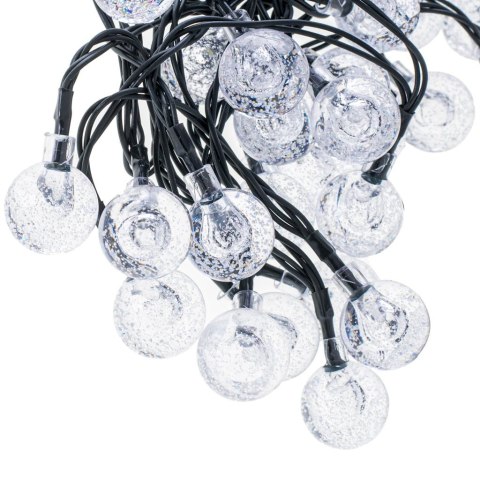 Lampki ogrodowe solarne kulki 7m 50LED ciepły biały Lampki ogrodowe solarne kulki 7m 50LED ciepły biały
