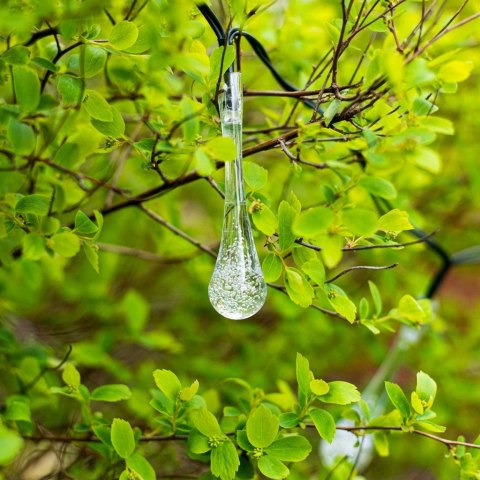 Lampki solarne ogrodowe łezki 6,5m 30LED zimny biały Lampki solarne ogrodowe łezki 6,5m 30LED zimny biały