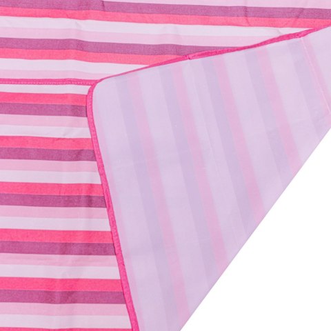 Mata plażowa wodoodporna koc piknikowy plażowy składany torba XXL 200x200cm różowa Mata plażowa wodoodporna koc piknikowy plażowy składany torba XXL 200x200cm różowa