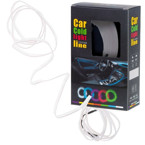Oświetlenie ambientowe LED do samochodu / auta USB / 12V taśma 5m biała Oświetlenie ambientowe LED do samochodu / auta USB / 12V taśma 5m biała