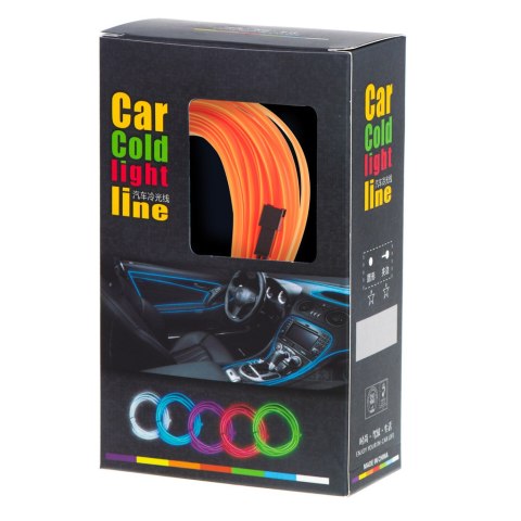 Oświetlenie ambientowe LED do samochodu / auta USB / 12V taśma 5m pomarańczowa Oświetlenie ambientowe LED do samochodu / auta USB / 12V taśma 5m pomarańczowa