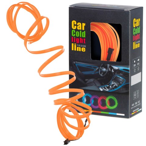Oświetlenie ambientowe LED do samochodu / auta USB / 12V taśma 5m pomarańczowa Oświetlenie ambientowe LED do samochodu / auta USB / 12V taśma 5m pomarańczowa
