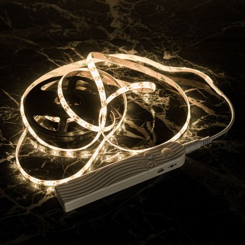 Taśma LED na baterie USB czujnik ruchu 2M ciepły biały Taśma LED na baterie USB czujnik ruchu 2M ciepły biały