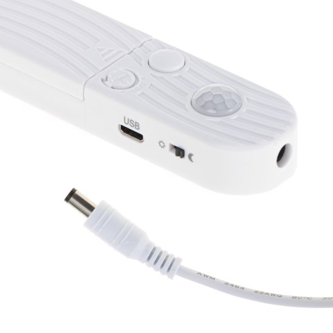 Taśma LED na baterie USB czujnik ruchu 2M zimny biały Taśma LED na baterie USB czujnik ruchu 2M zimny biały