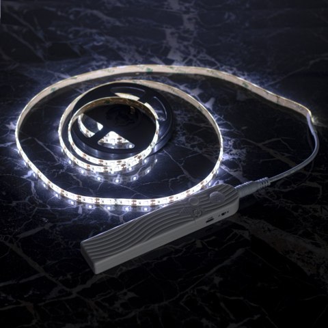 Taśma LED na baterie USB czujnik ruchu 2M zimny biały Taśma LED na baterie USB czujnik ruchu 2M zimny biały