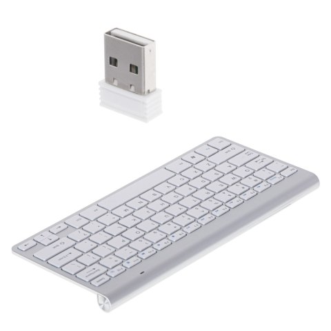 Klawiatura bezprzewodowa bluetooth Smart TV srebrna Klawiatura bezprzewodowa bluetooth Smart TV srebrna