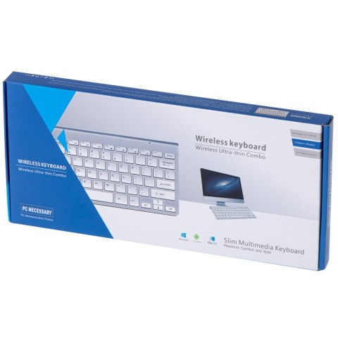 Klawiatura bezprzewodowa bluetooth Smart TV srebrna Klawiatura bezprzewodowa bluetooth Smart TV srebrna