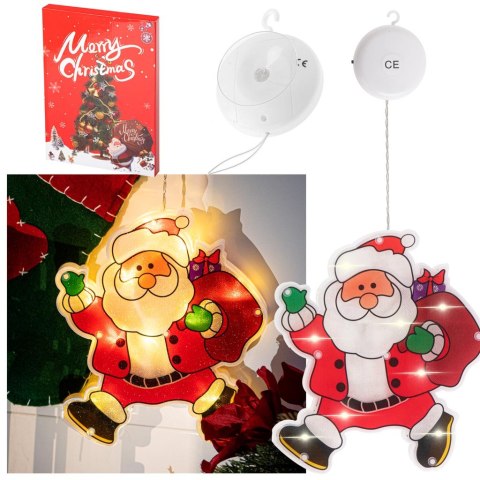 Lampki LED wisząca ozdoba dekoracja okna świąteczna przyssawka Mikołaj z prezentami Lampki LED wisząca ozdoba dekoracja okna świąteczna przyssawka Mikołaj z prezentami