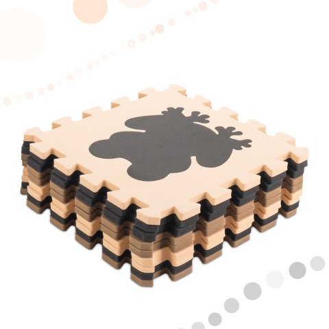 Mata edukacyjna piankowa puzzle beż 85 x 85 cm 9 elementów Mata edukacyjna piankowa puzzle beż 85 x 85 cm 9 elementów